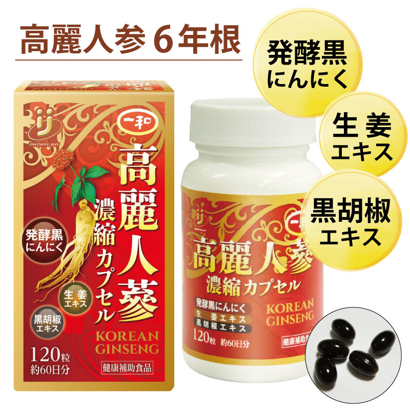 一和 高麗人参 濃縮カプセル（120粒）