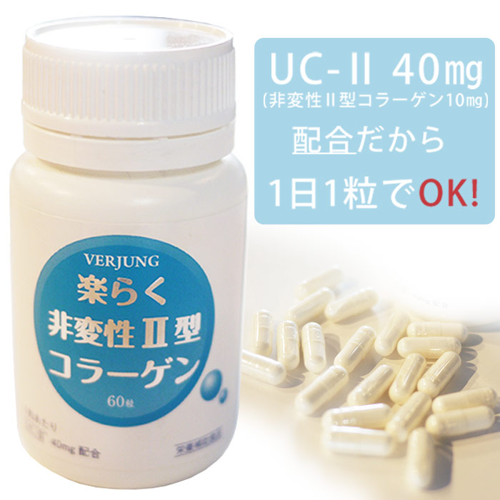 楽らく非変性Ⅱ型コラーゲン（60カプセル）