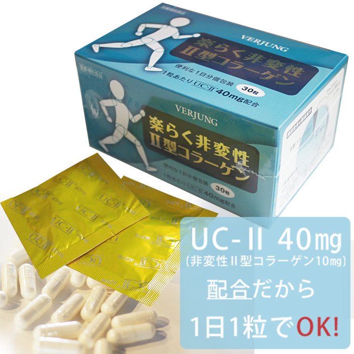 楽らく非変性Ⅱ型コラーゲン（30カプセル）