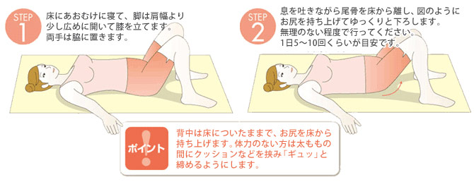 骨盤底筋と内股を鍛えるエクササイズ